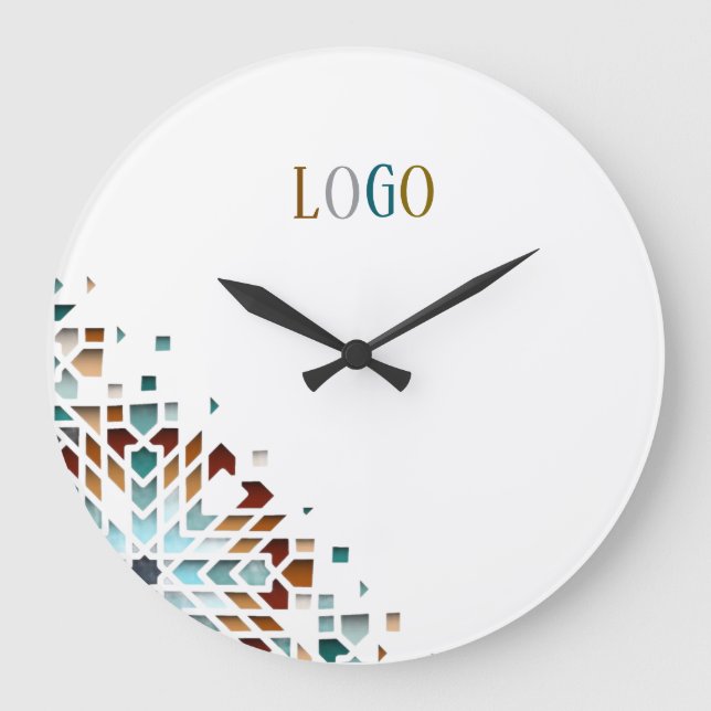 Custom Company Logo Promotional Branded Large Clock (Front)