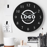 Custom Company Logo Promotional Branded Large Clock<br><div class="desc">Add your custom business corporate logo to create a unique wall clock. Makes a great promotional giveaway or corporate gift for customers,  vendors,  employees or other special people. Choose from different clock shapes and sizes. No minimum quantity,  no setup fees.</div>