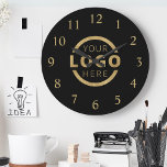 Custom Company Logo Promotional Branded Large Clock<br><div class="desc">Add your custom business corporate logo to create a unique wall clock. Makes a great promotional giveaway or corporate gift for customers,  vendors,  employees or other special people. Choose from different clock shapes and sizes. No minimum quantity,  no setup fees.</div>