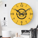 Custom Company Logo Promotional Branded Round Clock<br><div class="desc">Add your custom business corporate logo to create a unique wall clock. Makes a great promotional giveaway or corporate gift for customers,  vendors,  employees or other special people. Choose from different clock shapes and sizes. No minimum quantity,  no setup fees.</div>