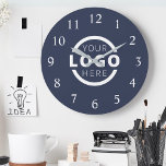Custom Company Logo Promotional Branded Round Clock<br><div class="desc">Add your custom business corporate logo to create a unique wall clock. Makes a great promotional giveaway or corporate gift for customers,  vendors,  employees or other special people. Choose from different clock shapes and sizes. No minimum quantity,  no setup fees.</div>
