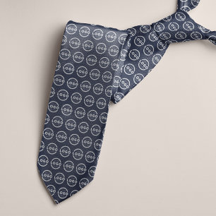 Custom Company Logo Promotional Business Blue Tie
