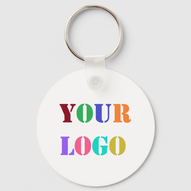 Custom Company Logo Promotional Business Keychain (Front)