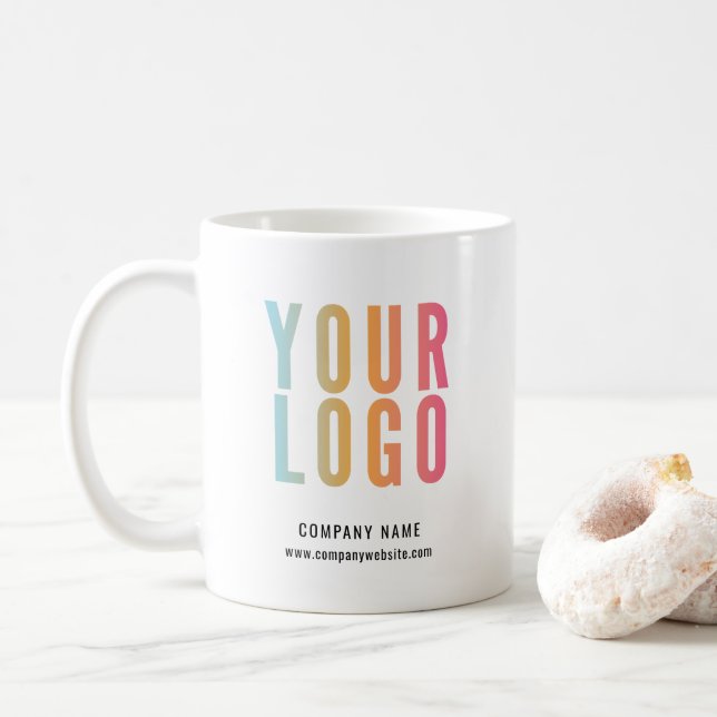 Custom Company Logo Promotional Coffee Mug (With Donut)