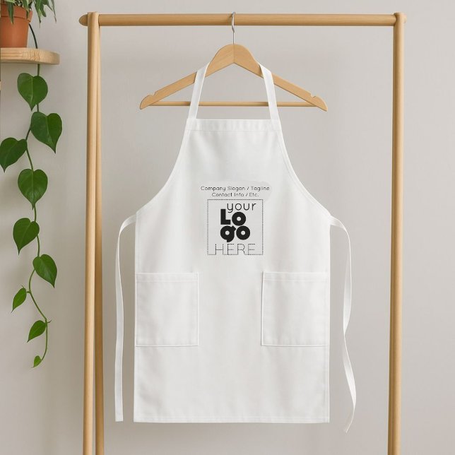 Custom Company Logo Promotional Uniform Pocketed Long Apron (Creator Uploaded)