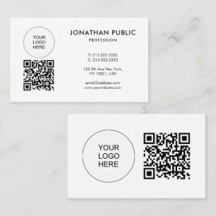 Custom Company Logo QR Code Employee Profile Business Card