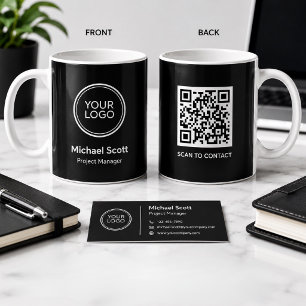 Custom Company Logo QR Code Mug   Personalised 