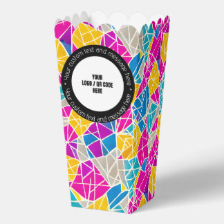 Custom Company Logo QR Code Text Colourful Favour Box