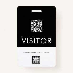 Custom Company Logo QR Code Visitor Badge ID Badge