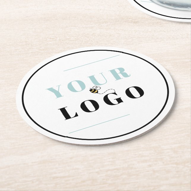 Custom Company Logo Round Paper Coaster (Angled)