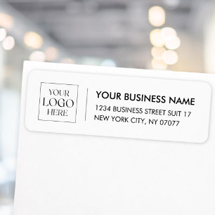 Custom Company Logo Small Business Return Address Label