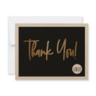 Custom Company Logo Social Faux Gold Black