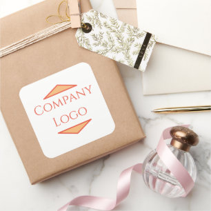 Custom Company Logo Square Sticker