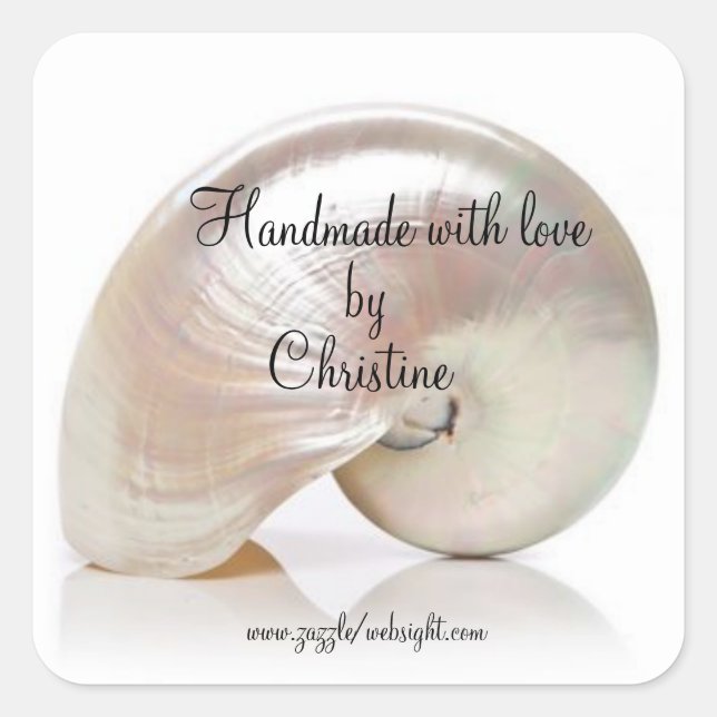 Custom company logo square sticker (Front)