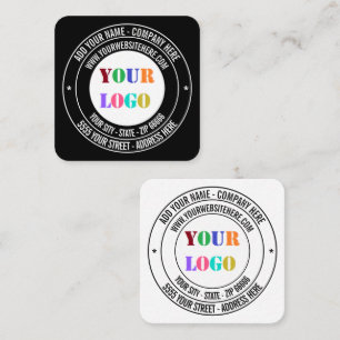 Custom Company Logo Text and Colours Business Card