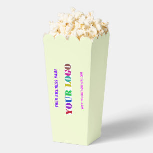 Custom Company Logo Text and Colours Popcorn Box
