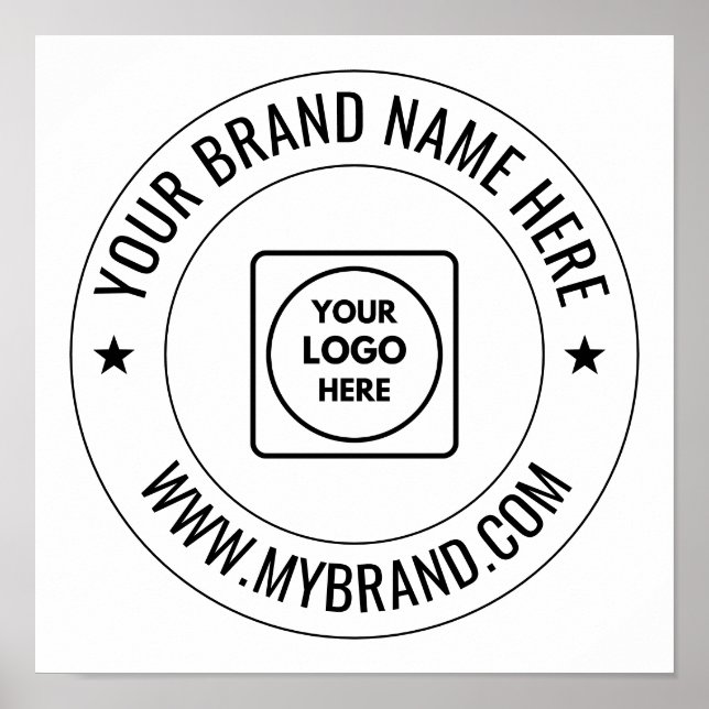 Custom Company Logo Text Brand Promotion poster (Front)