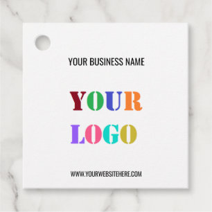 Custom Company Logo Text Branded Gift Tags Example