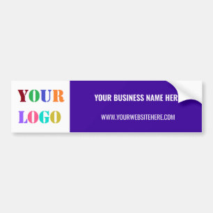 Custom Company Logo Text Business Bumper Sticker
