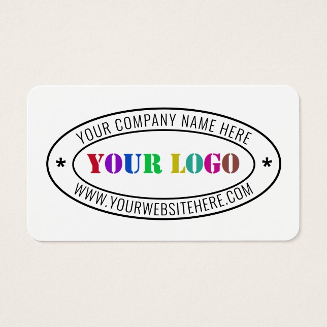 Custom Company Logo text Business Cards Template (Front)