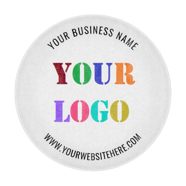 Custom Company Logo Text Business Cutting Board (Front)
