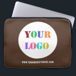 Custom Company Logo Text Business Laptop Sleeve<br><div class="desc">Custom Colours and Fonts - Personalised Laptop Sleeve with Your Company Logo and Website or Custom Text Professional Design Promotional Business Laptop Sleeves - Add Your Logo - Image - Photo or QR Code and Website or Name - Custom Text / More - Resize and move or remove / add...</div>