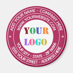Custom Company Logo Text Business Magnet Template