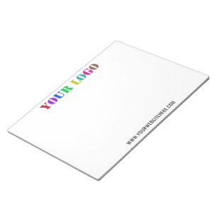 Custom Company Logo Text Business Notepad Template