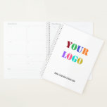 Custom Company Logo Text Business Planner Template<br><div class="desc">Custom Colours and Fonts - Design Your Own Personalised Planner with Your Company Logo and Website or Custom Text Promotional Business Planners / Gift - Add Your Logo / Image - Photo or QR Code / and Text / Information - Resize and move or remove and add elements / text...</div>