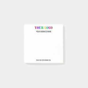 Custom Company Logo Text Business Post-it® Notes