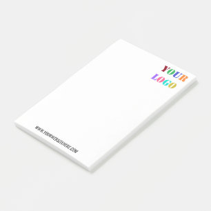 Custom Company Logo Text Business Post-it® Notes