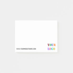Custom Company Logo Text Business Post it Notes
