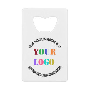 Custom Company Logo Text Credit Card Bottle Opener