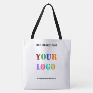 Custom Company Logo Text Crossbody or Tote Bag