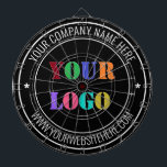 Custom Company Logo Text Dart Board Template<br><div class="desc">Custom Colours and Fonts - Design Your Own Personalised Dartboards with Your Company Logo and Name Website or Custom Text Promotional Business Personalised Dart Board - Add Your Logo / Image or QR Code - Photo / and Text / Information / More - Resize and move elements with Customisation tool....</div>
