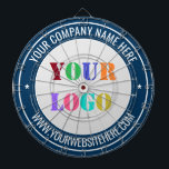 Custom Company Logo Text Dart Board - Your Colours<br><div class="desc">Custom Colours and Font - Personalised Dart Board with Your Company Logo or Photo and Name Website or Custom Text Promotional Business or Modern Personal Dartboards / Gift - Add Your Logo - Image - Photo or QR Code / Name - Company / Website or other Information / text -...</div>