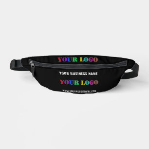 Custom Company Logo Text Fanny Pack - Choose Colou