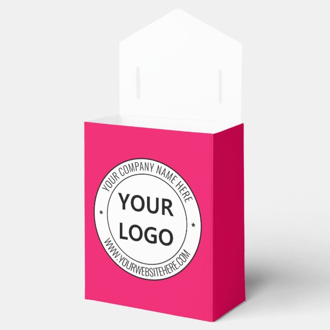 Custom Company Logo Text Favour Boxes Your Colours (Opened)