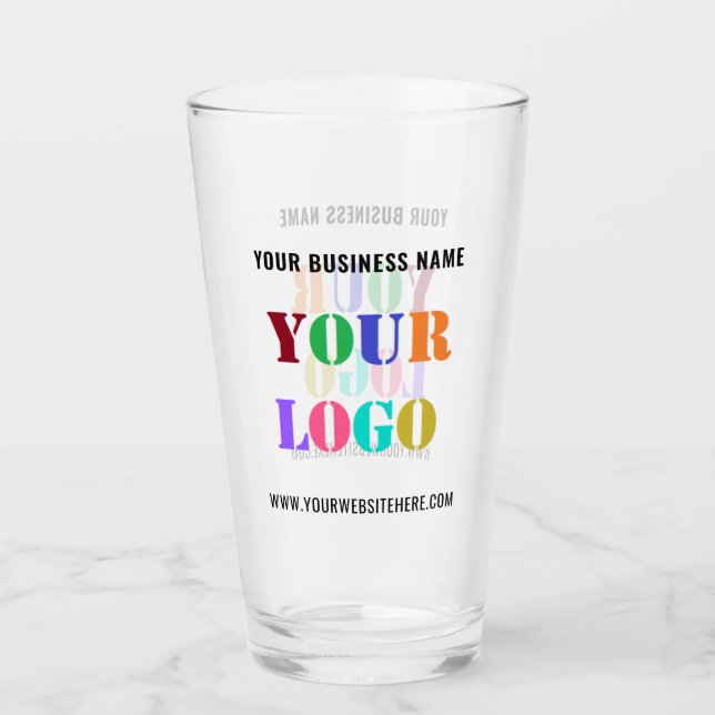 Custom Company Logo Text Glass Promotional Gift (Front)