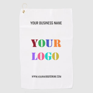 Custom Company Logo Text Golf Towel Template