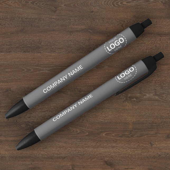 Custom Company Logo & Text Grey Pen (Creator Uploaded)