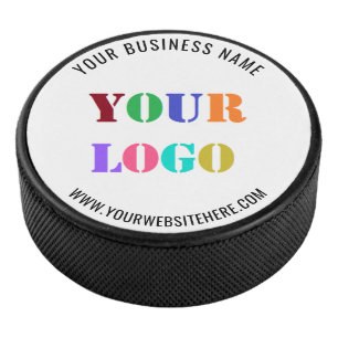 Custom Company Logo Text Hockey Puck Template