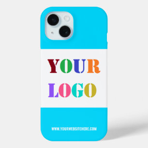 Custom Company Logo Text iPhone Case Choose Colour