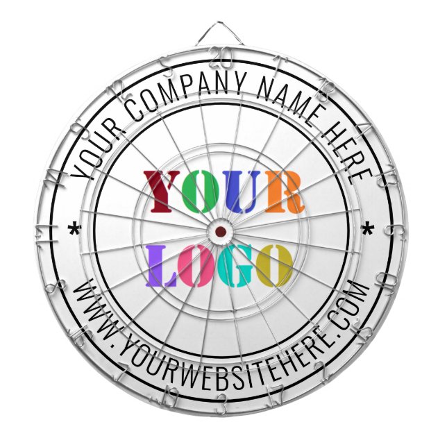 Custom Company Logo Text Personalised Dart Board (Front)