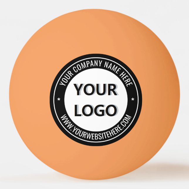 Custom Company Logo Text Ping Pong Ball Template (Front)