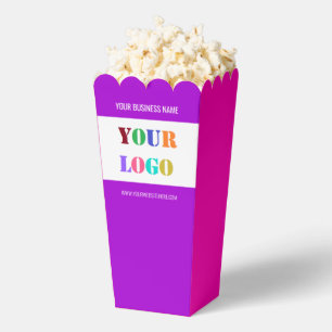 Custom Company Logo Text Popcorn Box Choose Colour
