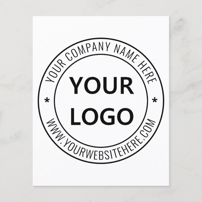 Custom Company Logo Text Promotion Business Flyers (Front)