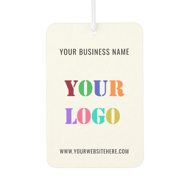 Custom Company Logo Text Promotional Air Freshener (Front)
