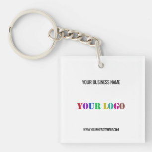 Custom Company Logo Text Promotional Keychain Gift
