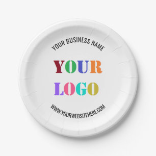 Custom Company Logo Text Promotional Paper Plates
